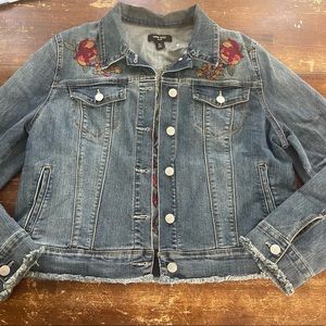 Nine West Jean jacket floral embroidered